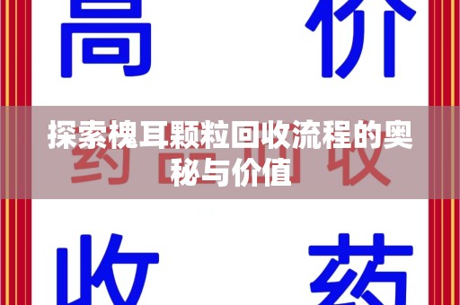 蚌埠探索槐耳颗粒回收流程的奥秘与价值